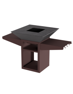 Braséro carré 800×800 – Couleur OXYD   TISON, PELLE ET GRILLE (fin de série) 2